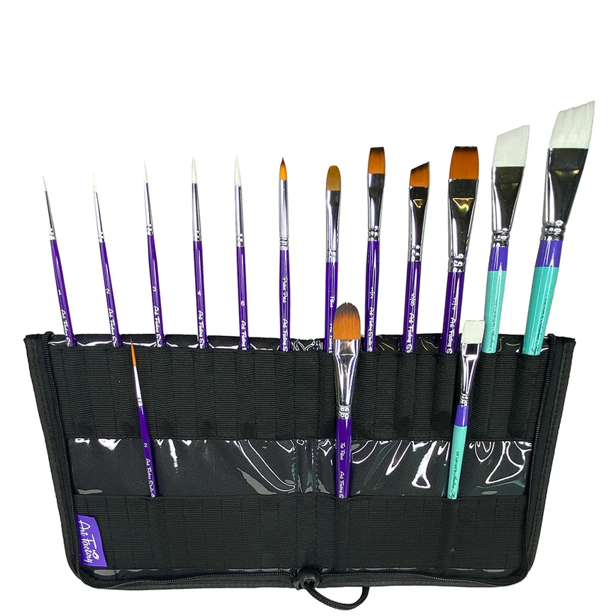 מעמד מכחולים שחור 2 קומות